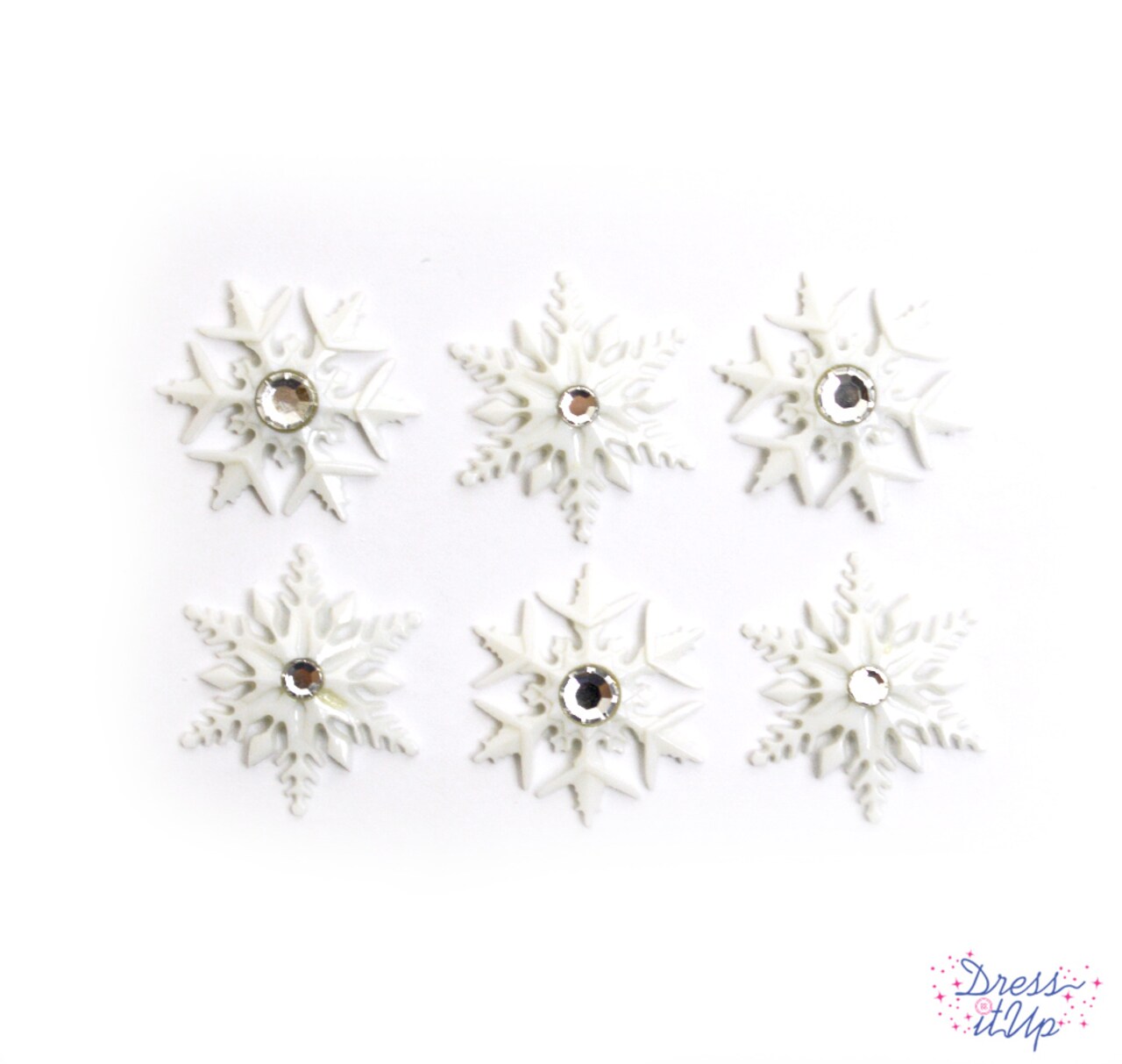 Dress It Up Button Shop Fancy Flakes Winter Snowflake Buttons